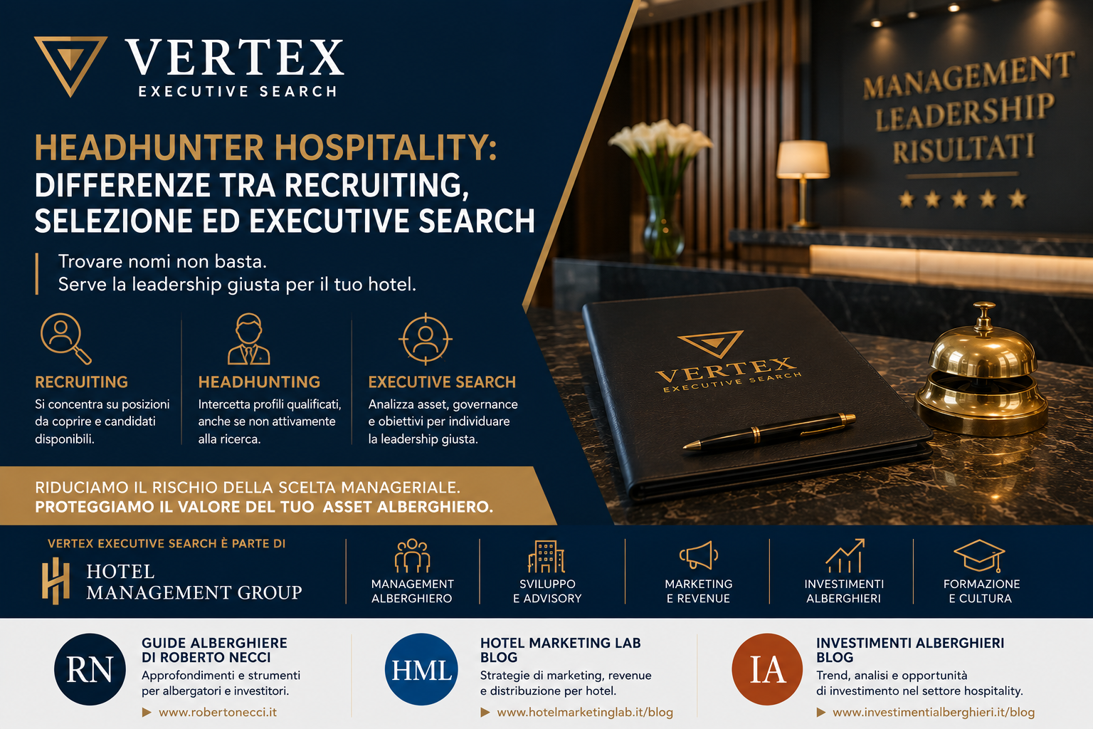 Headhunter hospitality: differenze tra recruiting, selezione ed executive search
