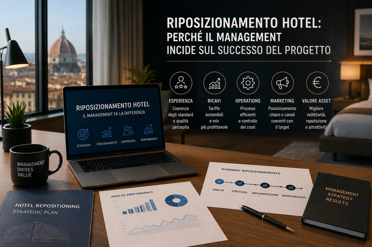 Riposizionamento hotel: perché il management incide sul successo del progetto
