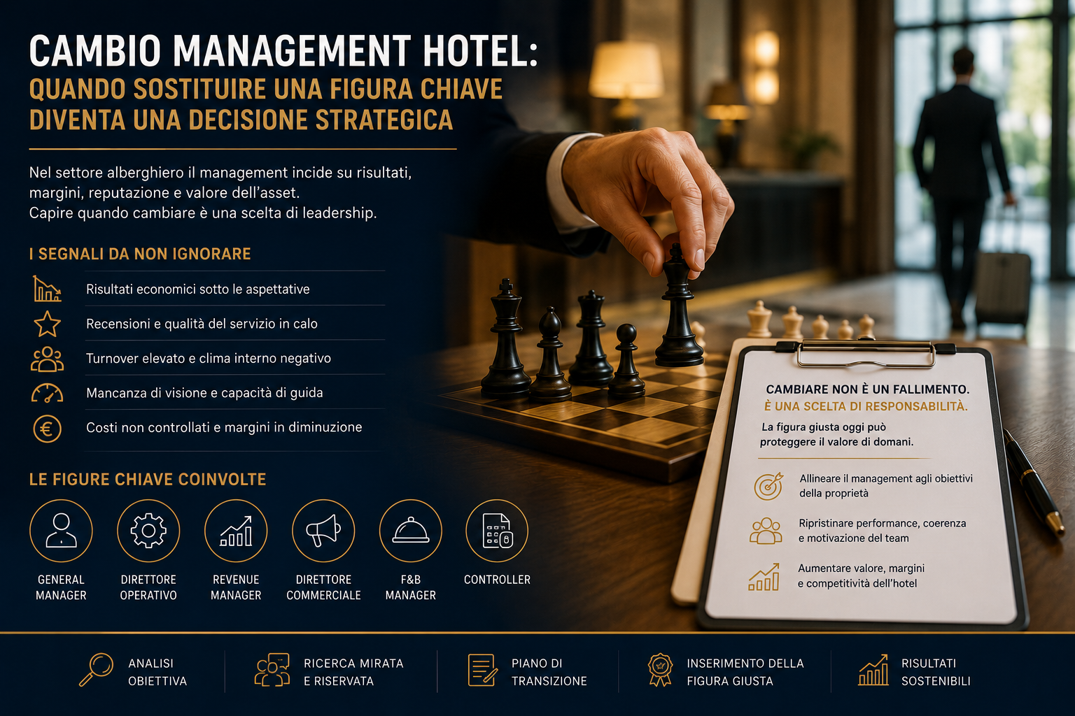 Cambio management hotel: quando sostituire una figura chiave diventa una decisione strategica